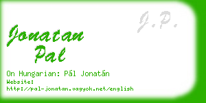 jonatan pal business card